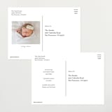 "Little Deer" - Birth Announcements in Ivory by Susan Moyal - Back of Card Options