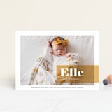 "Magazine Block" - Birth Announcements in Marigold by Maria Hilas-Louie - Front