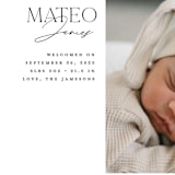 "Modern Arc" - Birth Announcements in Snow by Erin Deegan - Detail