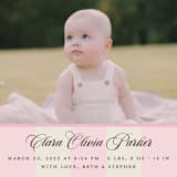 "Gelato" - Birth Announcements in Fragola by Megan Davis - Detail