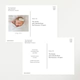 "Distinguished" - Birth Announcements in Graphite by Sara Hicks Malone - Back of Card Options