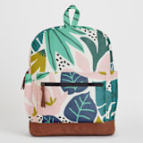 "Tropical Abstract" - Backpack in Flora by Iveta Angelova - Without Personalization