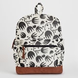 "Minimal floral" - Backpack in Black & White by Tatjana Koraksic - Without Personalization