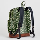 "Lazy Daisy" - Backpack in Sage by Jessie Steury - Back and Shoulder Straps