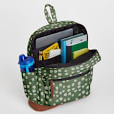 "Lazy Daisy" - Backpack in Sage by Jessie Steury - Interior with Laptop Sleeve & Pocket