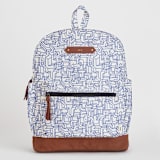 "blue ink" - Backpack in Azure by so-mi - Front with Optional Personalization