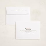 "Ribbonly Frame" - Birth Announcement Photo Mount Cards in Blush by Itsy Belle Studio - FREE Recipient Addressing