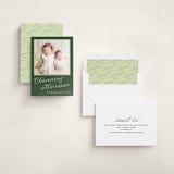 "cotillion" - Birth Announcement Photo Mount Cards in Evergreen by Megan Davis - Assembled