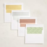 "cotillion" - Birth Announcement Photo Mount Cards in Evergreen by Megan Davis - Envelope Liner Options