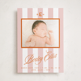 "Bexley" - Birth Announcement Photo Mount Cards in Sorbet by Susan Zinader - Front