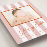 "Bexley" - Birth Announcement Photo Mount Cards in Sorbet by Susan Zinader - Premium Photo Paper Mounted on Card