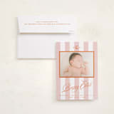 "Bexley" - Birth Announcement Photo Mount Cards in Sorbet by Susan Zinader - Card with Envelope