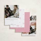 "quirky fun" - Birth Announcement Photo Mount Cards in Rose by Cass Loh - Back of Card Options