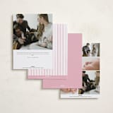 "Cottagecore" - Birth Announcement Photo Mount Cards in Cotton Candy by Creo Study - Back of Card Options