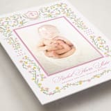 "Cottagecore" - Birth Announcement Photo Mount Cards in Cotton Candy by Creo Study - Premium Photo Paper Mounted on Card