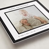 "square" - Birth Announcement Photo Mount Cards in Charcoal by JoAnn Jinks - Premium Photo Paper Mounted on Card