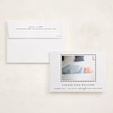 "Dreamer" - Birth Announcement Photo Mount Cards in Onyx by Pixel and Hank - Card with Envelope