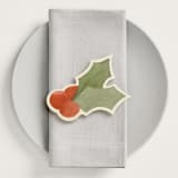 "Classic Holly (set of 12)" - Place Card Sets in Mistletoe by Amy Kross - In Situ