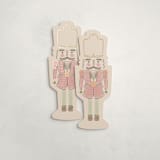 "Gilded Nutrcrackers (set of 12)" - Place Card Sets in Multi by Anne Ciotola - Front & Back
