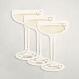 "Bubbly (set of 12)" - Place Card Sets in Champagne by Baumbirdy - Front