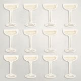 "Bubbly (set of 12)" - Place Card Sets in Champagne by Baumbirdy - Full Set