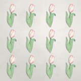 "Dutch Bloom (set of 12)" - Place Card Sets in Pink by Catilustre - Full Set