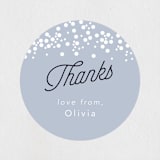 "Wife of the Party" - Wedding Favor Stickers in Chambray by Hudson meet Rose - Front