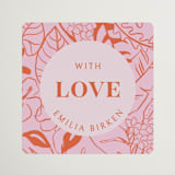 "Tropical Getaway" - Wedding Favor Stickers in Roses by Pati Cascino - Front