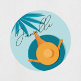 "Last Splash" - Wedding Favor Stickers in Mimosa by Jenna Holcomb - Front