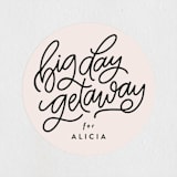 "A big day getaway" - Wedding Favor Stickers in Blush by Lea Delaveris - Front