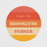 "Beachelorette" - Wedding Favor Stickers in Sunset by Jenna Holcomb - Front