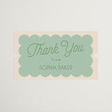 "Scallop" - Wedding Favor Stickers in Seafoam by Morgan Kendall - Front
