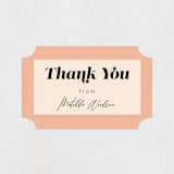 "Label" - Wedding Favor Stickers in Peach by Morgan Kendall - Front