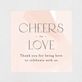 "Rose the Day Away" - Wedding Favor Stickers in Blush by Jennifer Postorino - Front