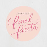 "Final Fiesta" - Wedding Favor Stickers in Azalea by Itsy Belle Studio - Front