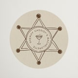 "Boots, Beers, and Bubbly" - Wedding Favor Stickers in Sand by Cindy Reynolds - Front