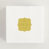 "Calia " - Wedding Favor Stickers in Caribbean Citrus by Ani Somi - In Use