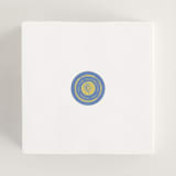 "Coastal Drift" - Wedding Favor Stickers in Caribbean Citrus by Pixel and Hank - In Use