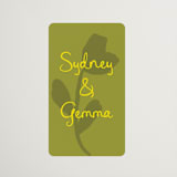 "Bloom" - Wedding Favor Stickers in Caribbean Citrus by Morgan Kendall - Front