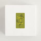 "Bloom" - Wedding Favor Stickers in Caribbean Citrus by Morgan Kendall - In Use