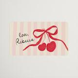 "Mon cherie" - Wedding Favor Stickers in Cherry by Creo Study - Front