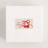 "Mon cherie" - Wedding Favor Stickers in Cherry by Creo Study - In Use