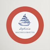 "Nautical Fun" - Wedding Favor Stickers in Navy by Teju Reval - Front