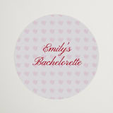 "Sip and Sway" - Wedding Favor Stickers in Peony by Jennifer Elizabeth Johnson - Front