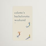 "slope" - Wedding Favor Stickers in Cream by Ellen Schlegelmilch - Front