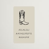 "Lariat" - Wedding Favor Stickers in Sand by Jelena Vuletic - Front