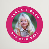"Circlet" - Wedding Favor Stickers in Peony by Ellis - Front