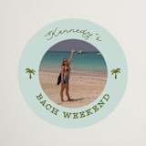 "Vacation" - Wedding Favor Stickers in Ocean by Olivia Goree - Front