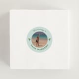 "Vacation" - Wedding Favor Stickers in Ocean by Olivia Goree - In Use