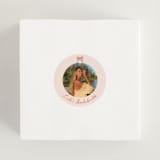 "Bridal Crest" - Wedding Favor Stickers in Peach by Sherley Ferreira - In Use